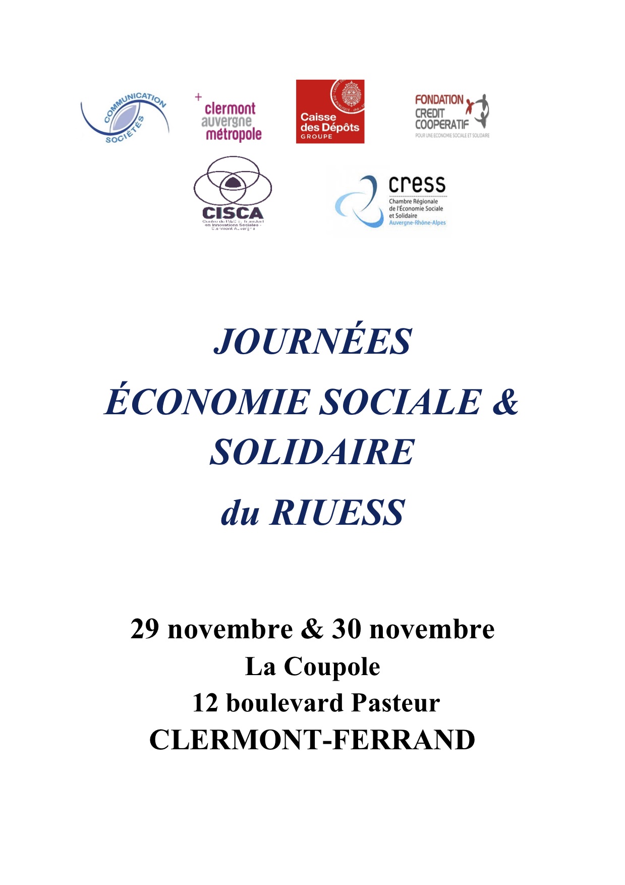 Affiche Journées ESS